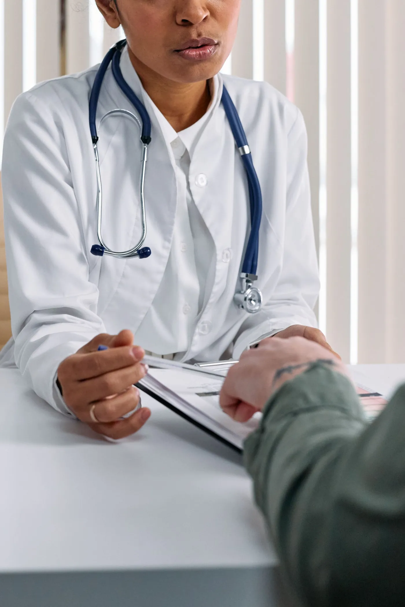 A doctor explaining a treatment plan to a patient